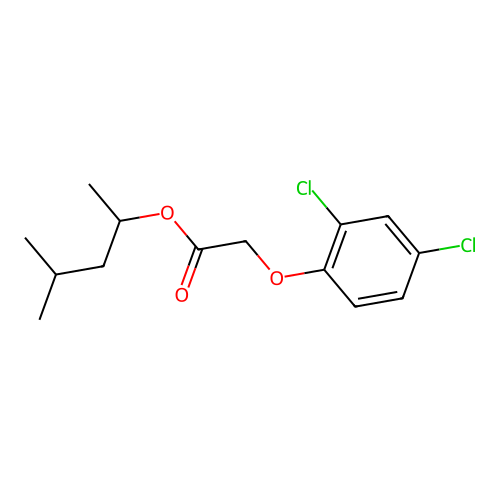 1,3-Dimethylbutyl 2-(2,4-dichlorophenoxy)acetate structure