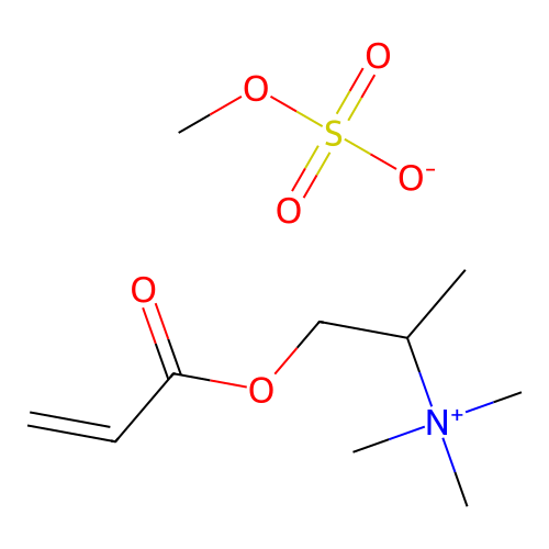 Trimethyl(1-methyl-2-((1-oxoallyl)oxy)ethyl)ammonium methyl sulphate structure
