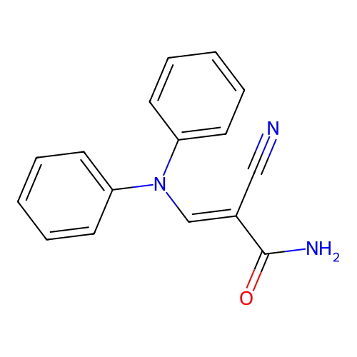 2-Cyano-3-(diphenylamino)-2-propenamide structure