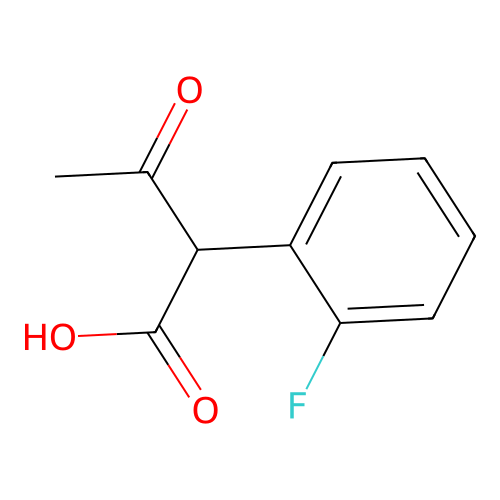 Acetyl(2-fluorophenyl)acetic acid structure