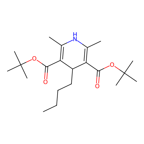 Bis(tert-butyl) 4-butyl-1,4-dihydro-2,6-dimethylpyridine-3,5-dicarboxylate structure