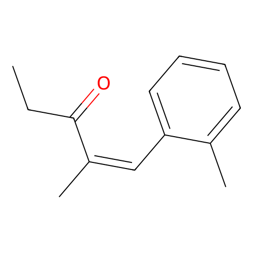 2-Methyl-1-(2-methylphenyl)-1-penten-3-one structure