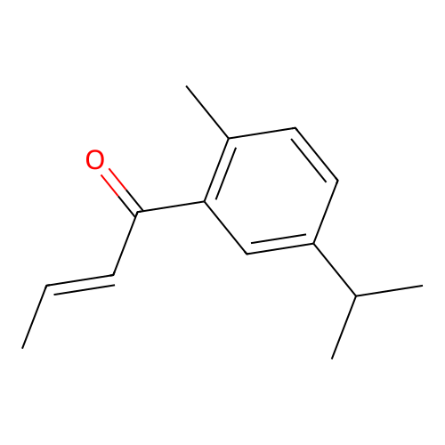 1-[2-Methyl-5-(1-methylethyl)phenyl]-2-buten-1-one structure