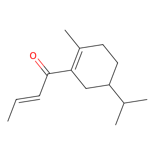 1-[2-Methyl-5-(1-methylethyl)-1-cyclohexen-1-yl]-2-buten-1-one structure