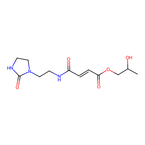 2-Hydroxypropyl 4-oxo-4-[[2-(2-oxo-1-imidazolidinyl)ethyl]amino]-2-butenoate structure