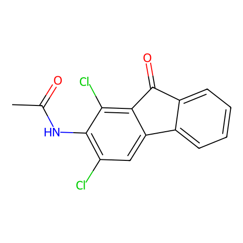 Acetamide, N-(1,3-dichloro-9-oxo-9H-fluoren-2-yl)- structure