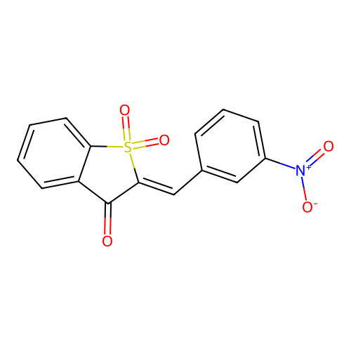 2-[(3-Nitrophenyl)methylidene]-1,1-dioxo-1-benzothiophen-3-one structure