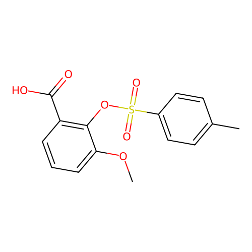 3-Methoxy-2-[(4-methylbenzenesulfonyl)oxy]benzoic acid structure