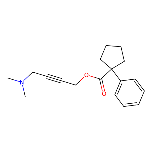 4-(Dimethylamino)but-2-yn-1-yl 1-phenylcyclopentane-1-carboxylate structure