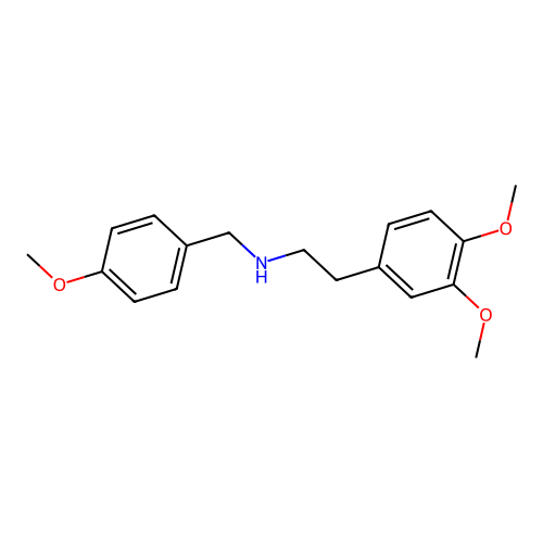[2-(3,4-Dimethoxyphenyl)ethyl][(4-methoxyphenyl)methyl]amine structure