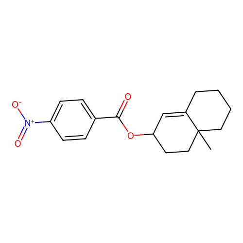 (4a-methyl-3,4,5,6,7,8-hexahydro-2H-naphthalen-2-yl) 4-nitrobenzoate structure
