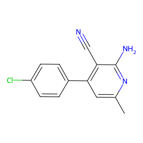 2-Amino-4-(4-chlorophenyl)-6-methyl-3-pyridinecarbonitrile structure