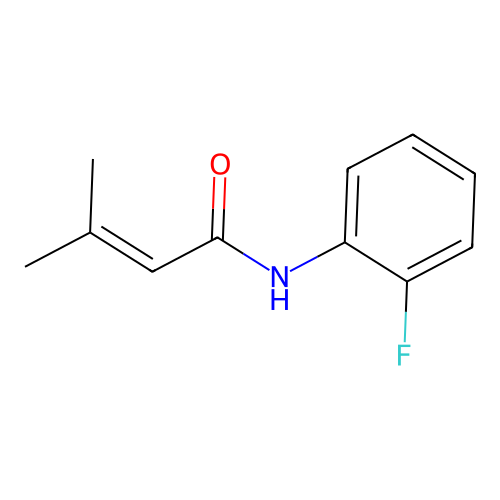 N-(2-氟苯基)-3-甲基-2-丁烯酰胺 structure