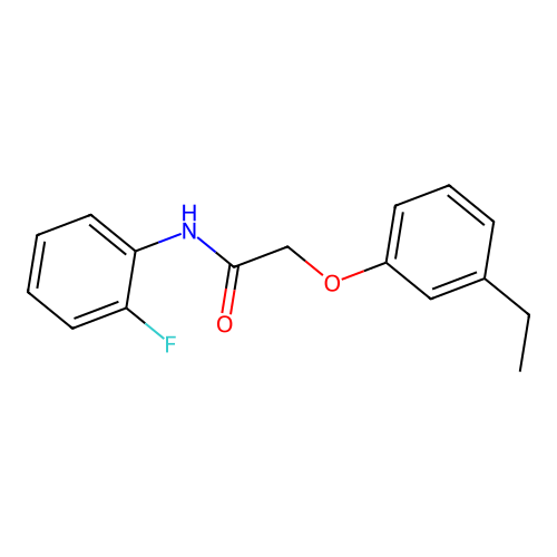 2-(3-ethylphenoxy)-N-(2-fluorophenyl)acetamide structure