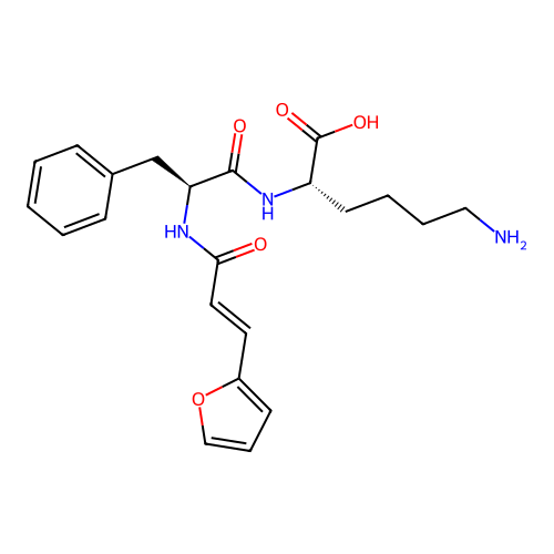 (3-(Furan-2-yl)acryloyl)-L-phenylalanyl-L-lysine structure