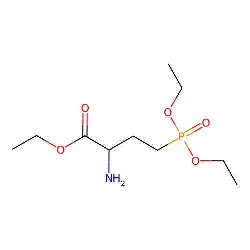 Ethyl 2-amino-4-diethoxyphosphoryl-butanoate structure