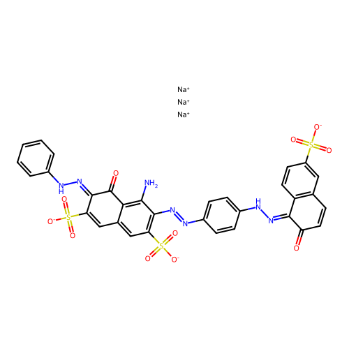 C32H23N7O11S3.xNa structure