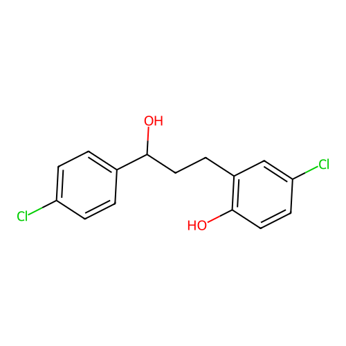 1-(p-Chlorophenyl)-3-(5-chloro-2-hydroxyphenyl)propan-1-ol structure