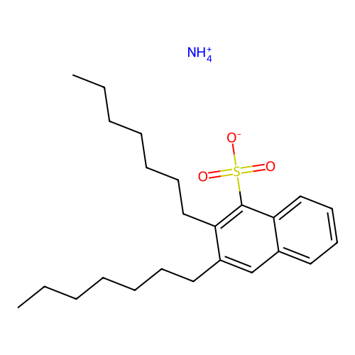 Ammonium diheptylnaphthalenesulphonate structure
