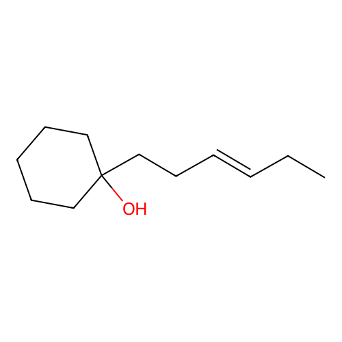 1-Hex-3-enylcyclohexan-1-ol structure