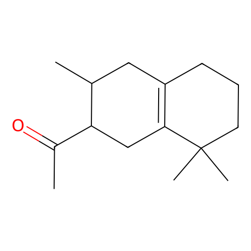 1-(1,2,3,4,5,6,7,8-Octahydro-3,8,8-trimethyl-2-naphthyl)ethan-1-one structure