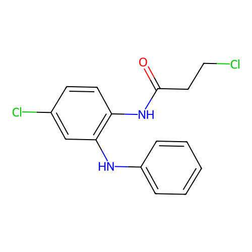 3-Chloro-N-(4-chloro-2-(anilino)phenyl)propionamide structure
