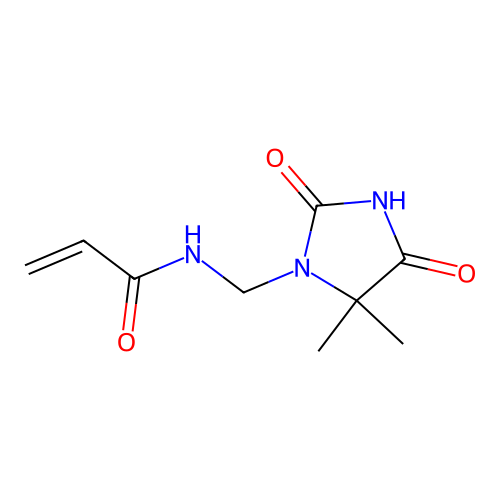N-((5,5-Dimethyl-2,4-dioxoimidazolidin-1-yl)methyl)acrylamide structure