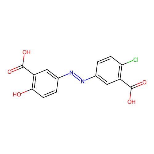 5-[(3-Carboxy-4-chlorophenyl)azo]salicylic acid structure