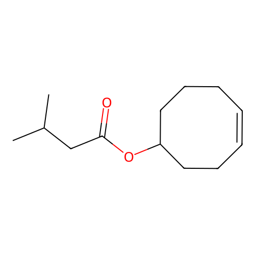 Cyclooct-4-en-1-yl 3-methylbutanoate structure
