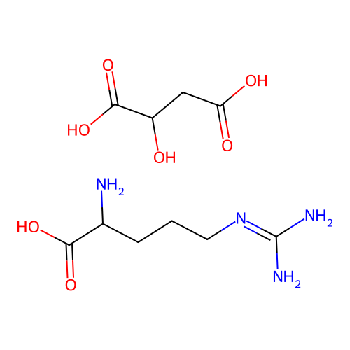 (S)-2-Amino-5-guanidinopentanoic acid 2-hydroxysuccinic acid (1:x) structure