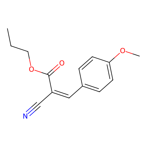 Propyl 2-cyano-3-(4-methoxyphenyl)acrylate structure