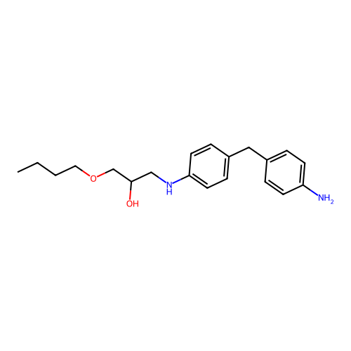 1-[[4-[(4-Aminophenyl)methyl]phenyl]amino]-3-butoxypropan-2-OL structure