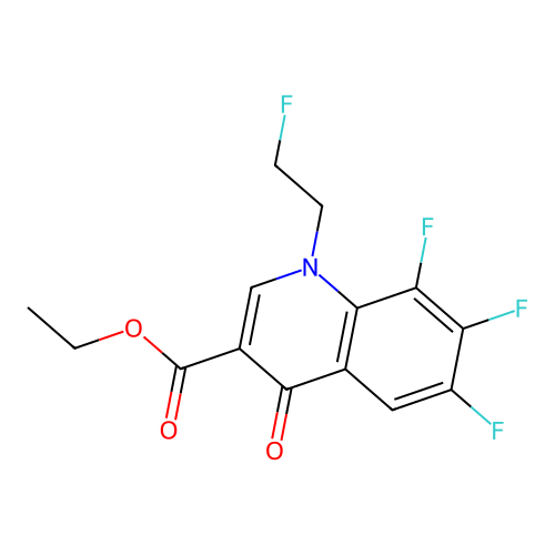 Ethyl 6,7,8-trifluoro-1-(2-fluoroethyl)-4-oxo-1,4-dihydroquinoline-3-carboxylate structure