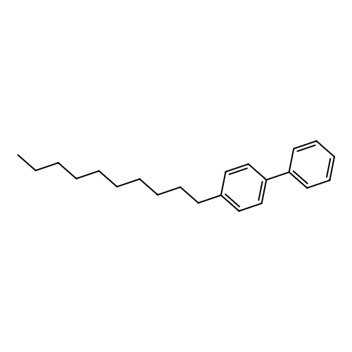 4-n-Decylbiphenyl structure