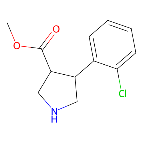 Methyl 4-(2-chlorophenyl)pyrrolidine-3-carboxylate structure