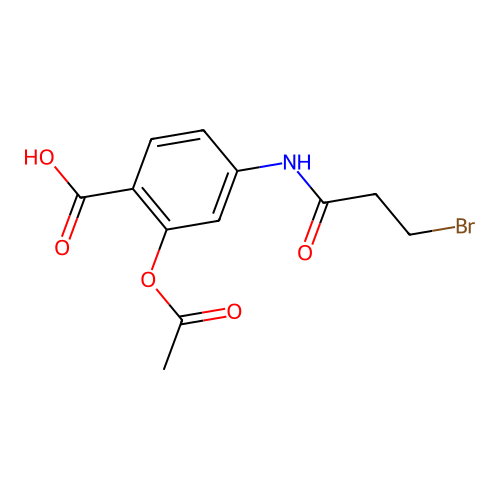2-Acetyloxy-4-(3-bromopropanoylamino)benzoic acid structure