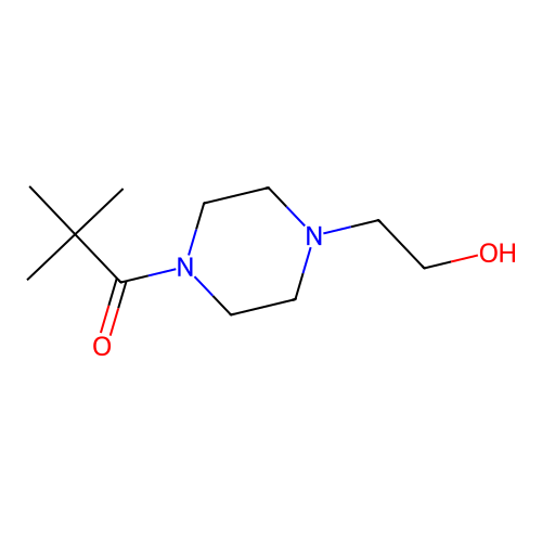 1-[4-(2-Hydroxyethyl)piperazin-1-yl]-2,2-dimethylpropan-1-one structure