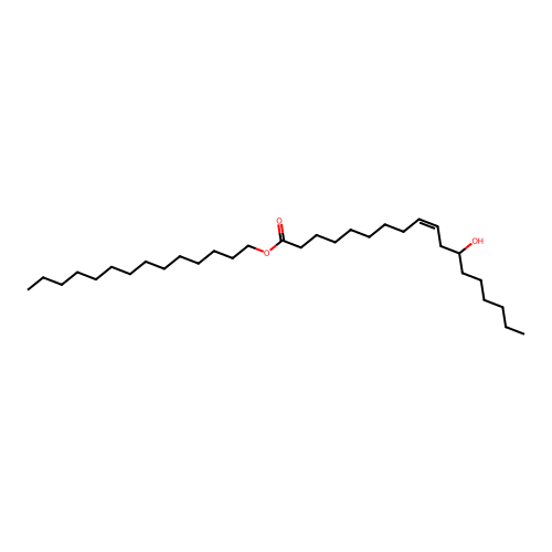 Tetradecyl (R)-12-hydroxyoleate structure
