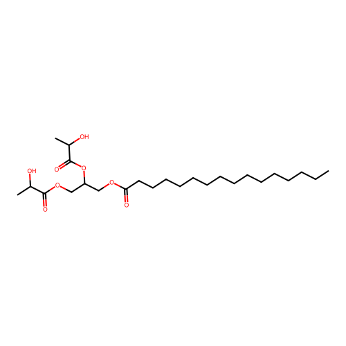 2,3-Bis(2-hydroxy-1-oxopropoxy)propyl palmitate structure