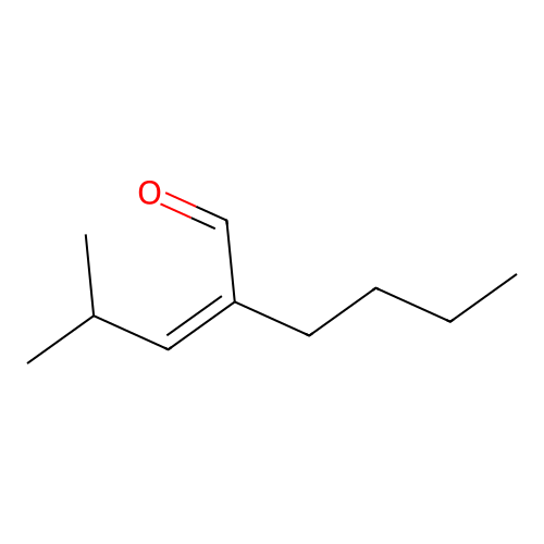 2-(2-Methylpropylidene)hexanal structure