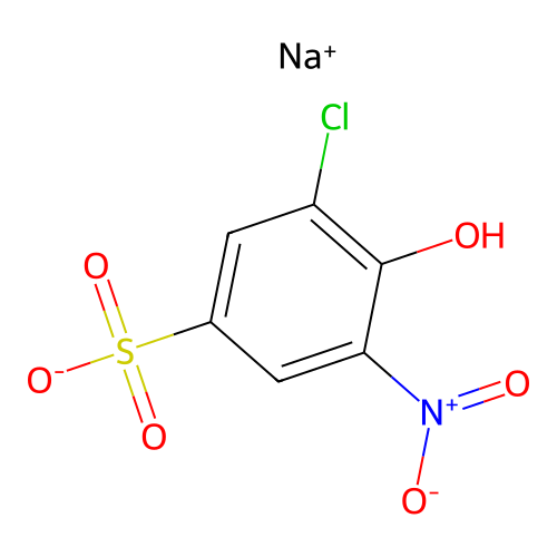 Sodium 3-chloro-4-hydroxy-5-nitrobenzenesulphonate structure