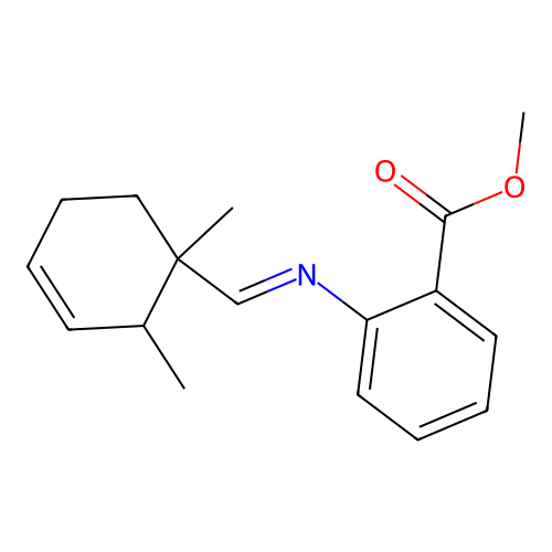 Methyl 2-(((dimethyl-3-cyclohexen-1-yl)methylene)amino)benzoate structure