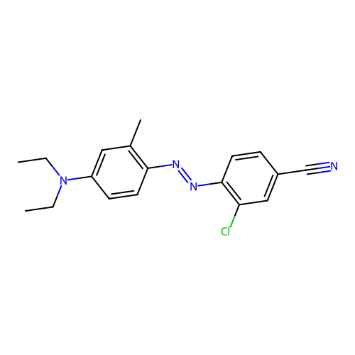 3-Chloro-4-((4-(diethylamino)-o-tolyl)azo)benzonitrile structure