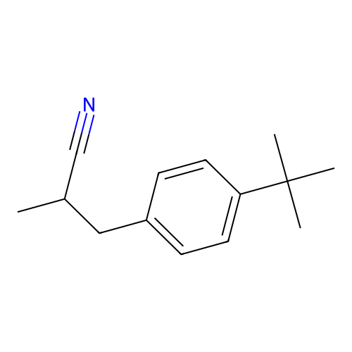 3-(p-tert-Butylphenyl)-2-methylpropiononitrile structure