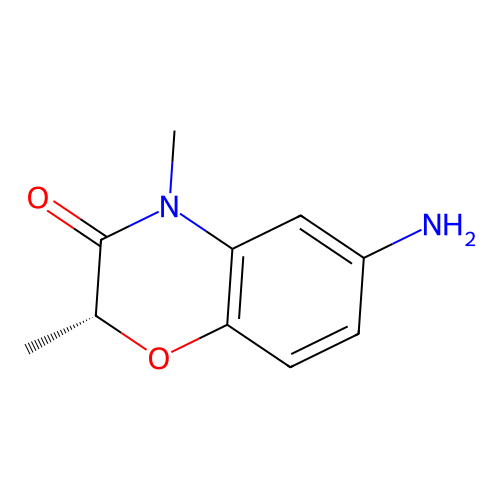 (2R)-6-amino-2,4-dimethyl-1,4-benzoxazin-3-one structure