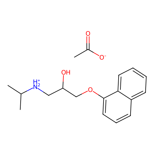(2-Hydroxy-3-naphthalen-1-yloxypropyl)-propan-2-ylazanium acetate structure