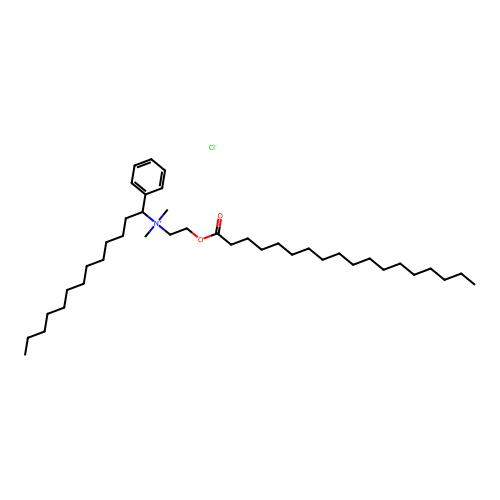 (Dodecylbenzyl)dimethyl(2-((1-oxooctadecyl)oxy)ethyl)ammonium chloride structure
