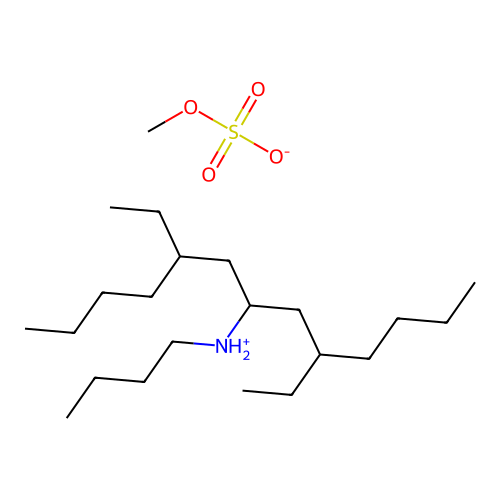 Butyl(5,9-diethyltridecan-7-yl)azanium;methyl sulfate structure