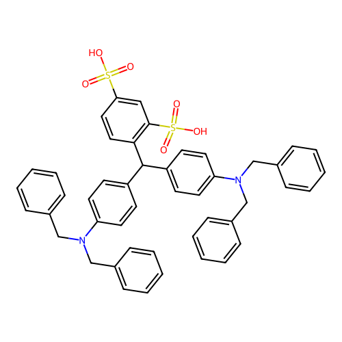 4-(Bis(4-(bis(phenylmethyl)amino)phenyl)methyl)benzene-1,3-disulphonic acid structure