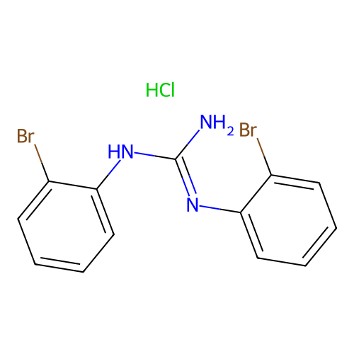 N,N'-bis(bromophenyl)guanidine monohydrochloride structure